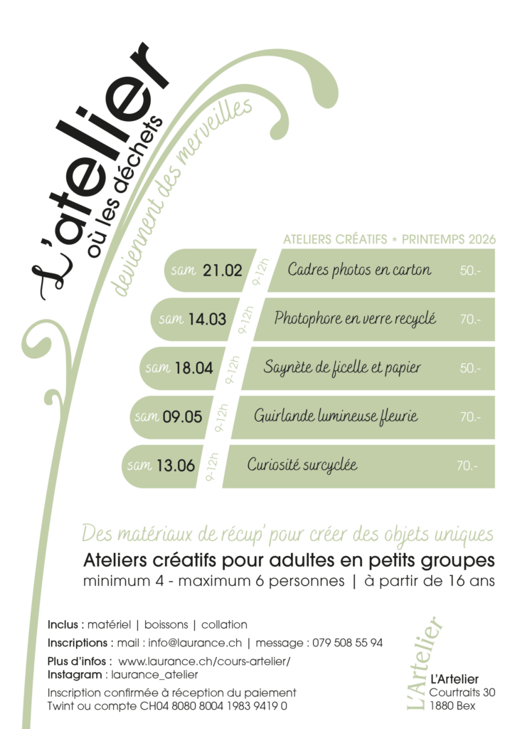 Flyer ateliers créatifs
printemps 2026